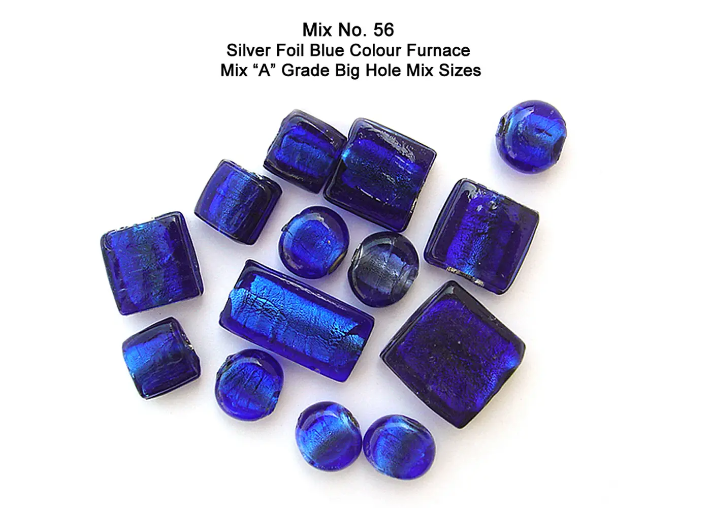 Silver Foil Blue Color Furnace Mix "A" Grade Big Hole mix sizes
